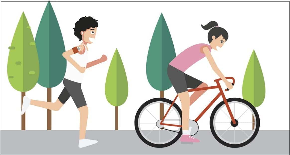 مقارنة ركوب الدراجات والجري من أجل اللياقة وفقدان الوزن